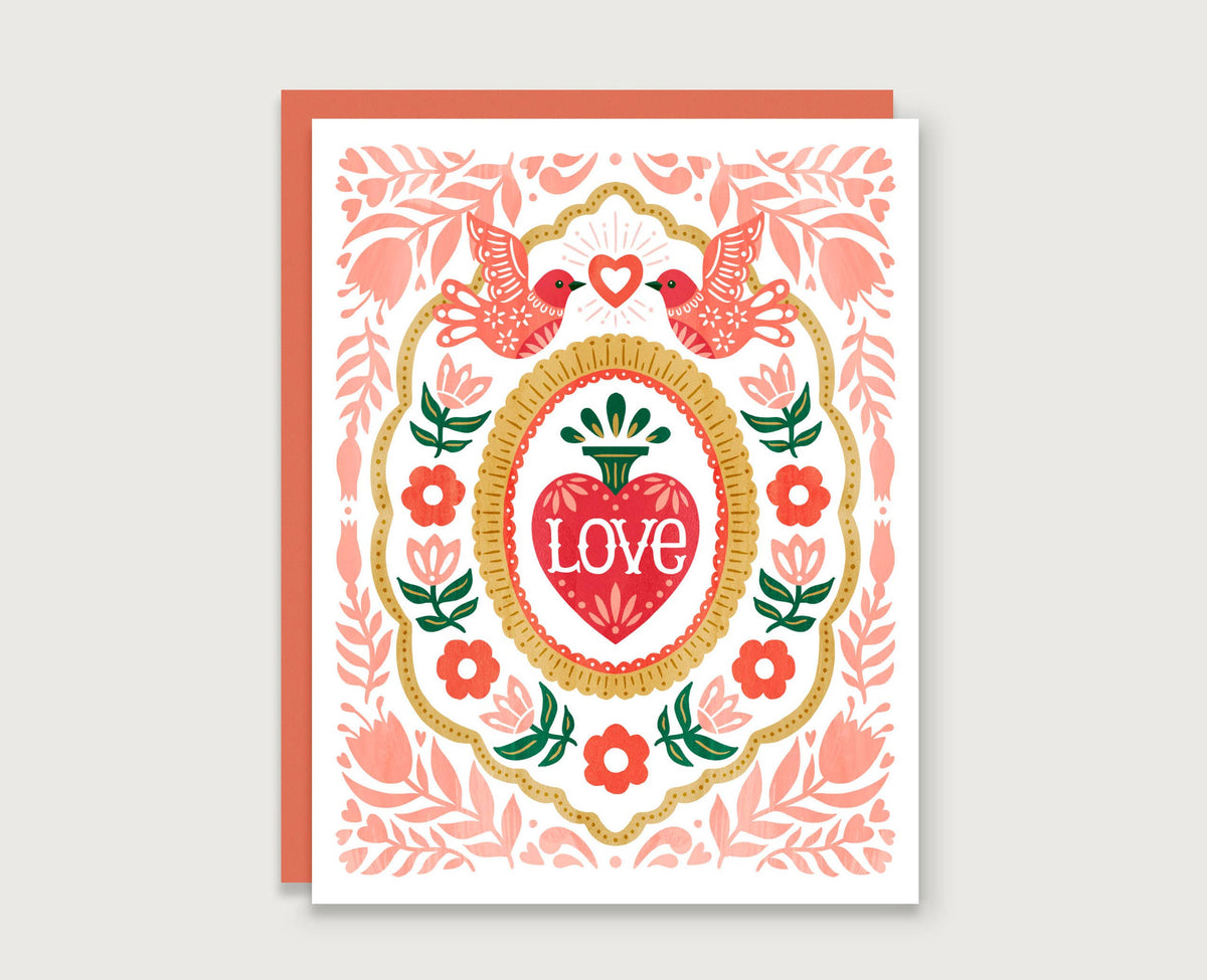 Love Birds Shield - Wedding Card