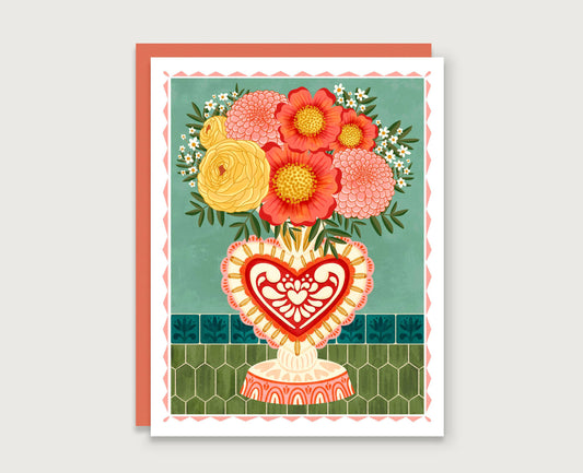 Heart Vase Bouquet